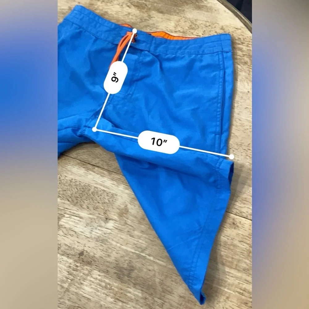 Polo Ralph Lauren Big Boys’‎ Sz L (14/16) Blue/Orange Big Pony Swim Trunks